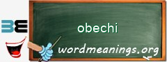 WordMeaning blackboard for obechi